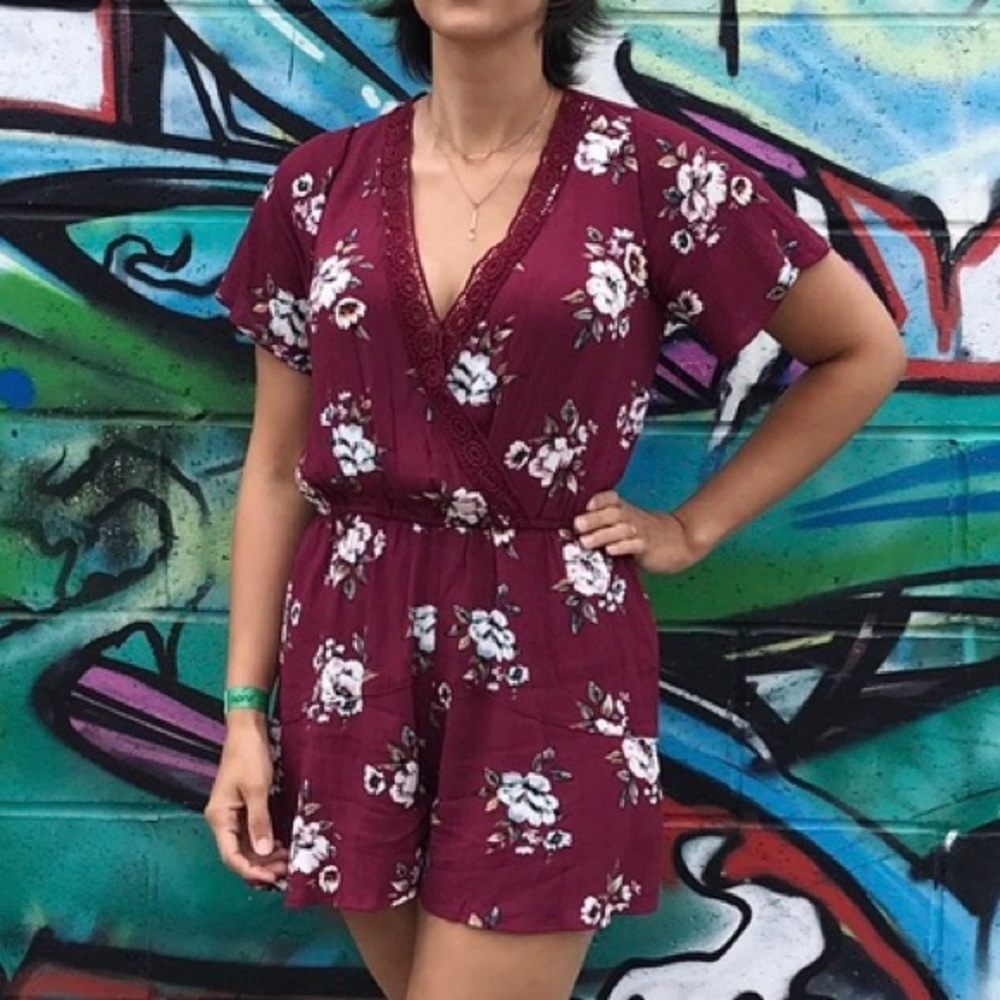 SOLD - Xhilaration Target Floral Romper Festival Outfit S